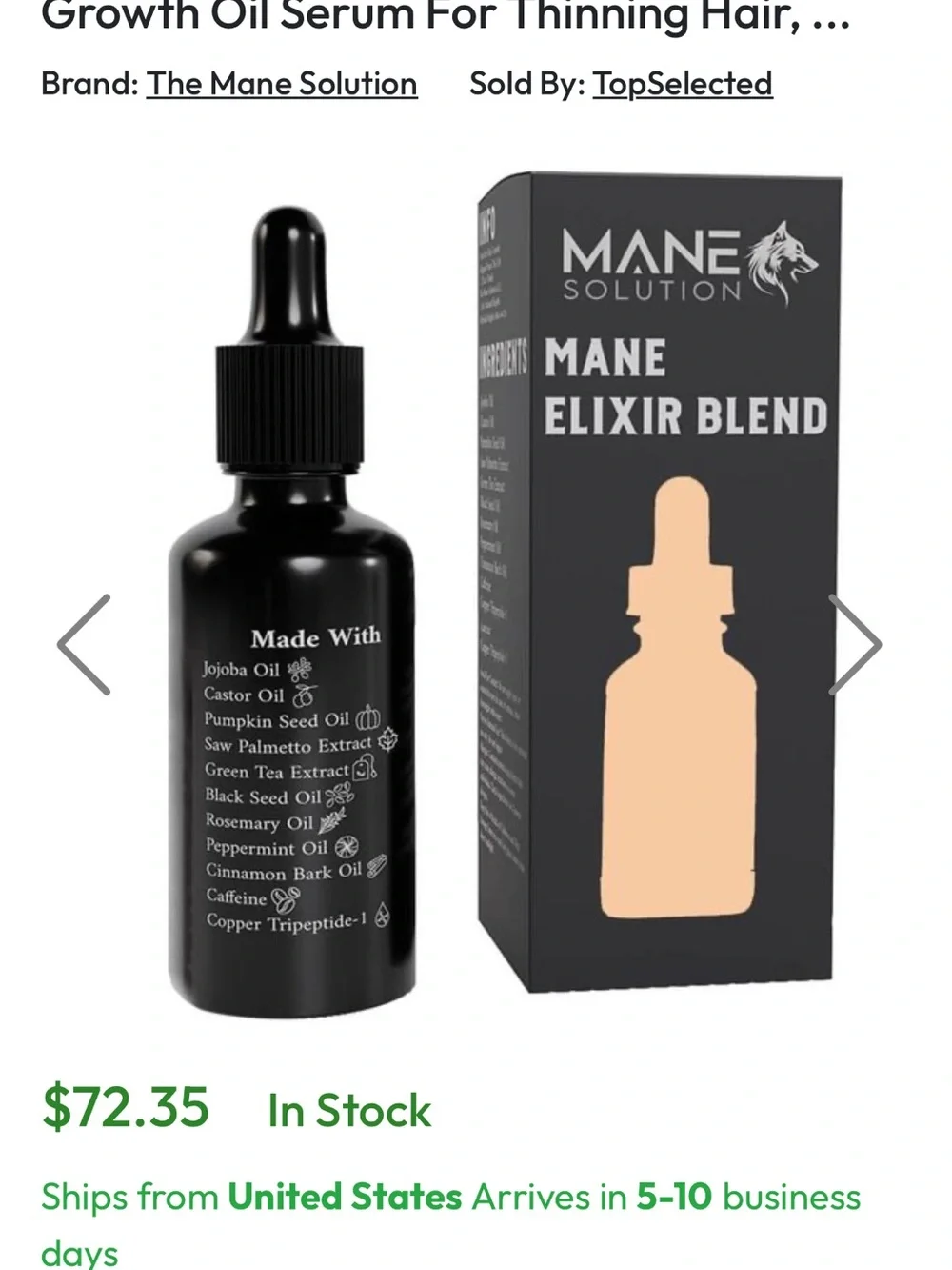 The Mane Elixir Blend - Nourishing Hair Serum